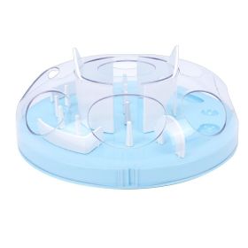 Interactive Cat Puzzle Feeder Funny Cat Puzzle Food Dispenser Enrichment Toy For Pets Play And Exercise Blue (Option: Default)