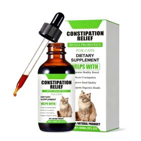 Cat Constipation Relief Probiotic Drops, Natural Digestive Support Supplement For Cats, Boost Nutrient Absorption & Appetite (Option: 1box)