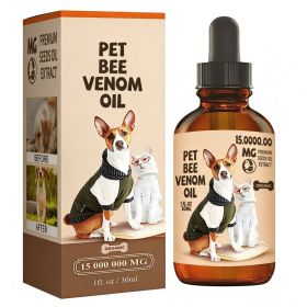 Pet Bee Joint Oil For Dogs & Cats, Joint Support Supplement Oil Relief Joint Discomfort, Improve Mobility & Repair Joint Tissue, 30ml (Option: 1box)